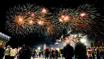 fireworks in the city