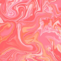 Fototapeta premium Glowing liquid dynamic flow. Trendy fluid cover design. Illustration for your design. Liquid marble design abstract painting background