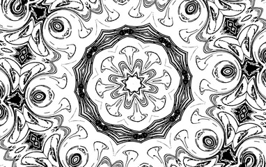 Abstract kaleidoscope background. Unique mandala design