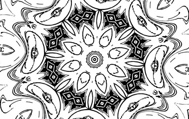 Abstract kaleidoscope background. Unique mandala design
