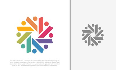 Global Community Logo Icon Elements Template. Community human Logo template vector. Community health care. Abstract Community logo. Human Resources Consulting Company.
