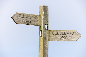 Cleveland Way Sign Post in Whitby