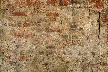 old interior with brick wall