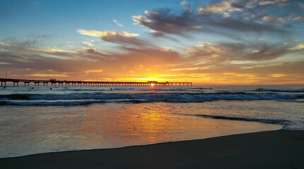 Fototapeta na wymiar Ocean Beach Summer Sunset