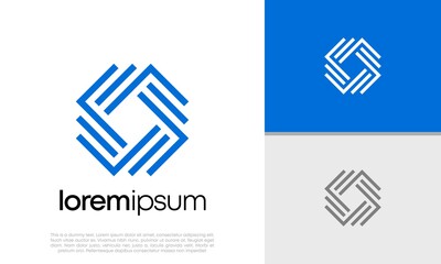 Innovative high tech logo template. Abstract artificial intelligence logo.