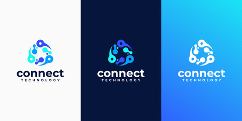 creative abstract logo for technology company