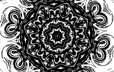 Abstract kaleidoscope background. Unique mandala design