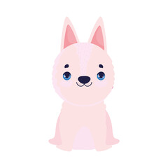 pink cute dog