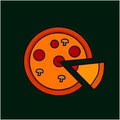 illustration of a plate with food