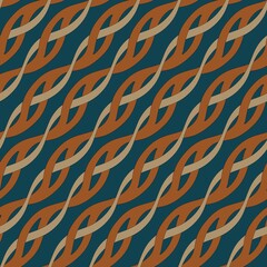 Seamless pattern. Intertwining. Wave ornament. Textile design. Template for fabric or wrapping. Pastel colors. Modern textile. Geometric. Stylish background. Abstract decor. Trends. Wallpapers.