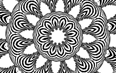 Abstract kaleidoscope background. Unique mandala design