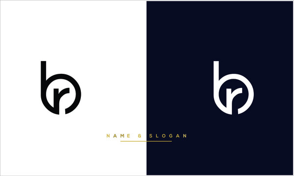 RB ,BR Abstract Letters Logo monogram