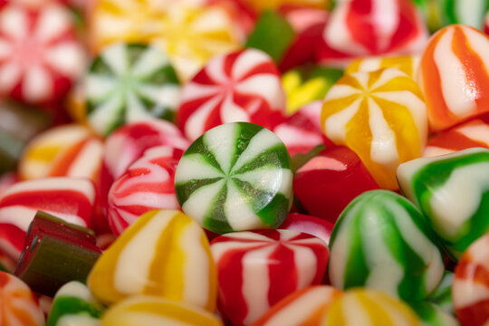 Multicolored jelly candies background