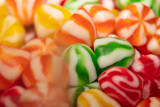 Multicolored jelly candies background