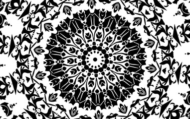 Abstract kaleidoscope background. Unique mandala design