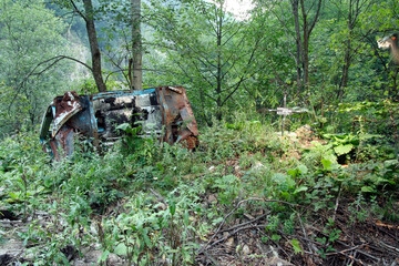 car wreck after car accident with total loss