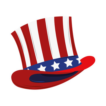 hat with USA flag