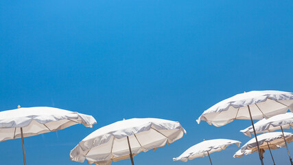 Umbrellas on the French Riviera - 436940833