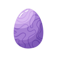 Isolated Purple easter egg symbol holiday vector illustration