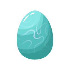 Isolated blue easter egg symbol holiday vector illustration