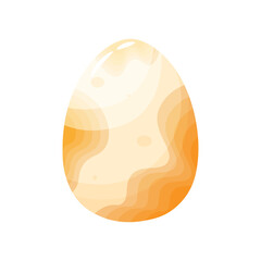 Isolated white easter egg symbol holiday vector illustration