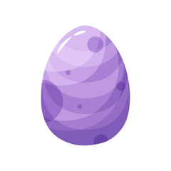 Isolated Purple easter egg symbol holiday vector illustration