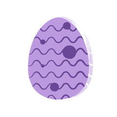 Isolated Purple easter egg symbol holiday vector illustration