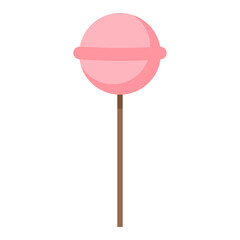 Candy sweet lollipop vector logo template. Candy bar line icon vector sign, linear outline logo design illustration shop icon isolated on white background