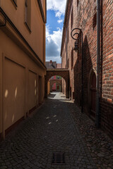 Streets in old town. Juterbog is a historic town in north-eastern Germany, in the district of Brandenburg.