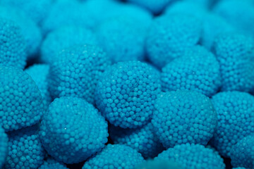 blue jelly candies textured