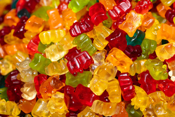 Bear jelly candies background