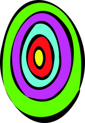 Rainbow swirl. Vector shape