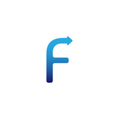 letter F alphabet abc logo isolated