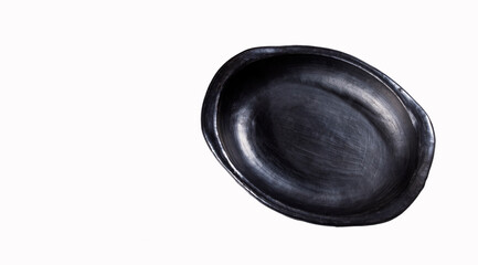 Black clay tray plate, Colombian kitchen product