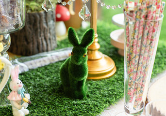 Fototapeta premium green bunny decor 