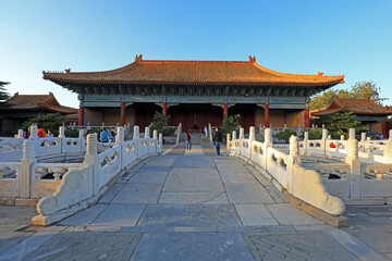 Fototapeta premium Architectural scenery of Taimiao temple in Beijing