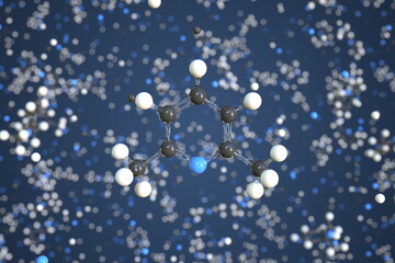 2,6-lutidine molecule. Conceptual molecular model. Chemical 3d rendering