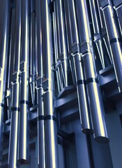 Pfeifen der Orgel in St. Stephan zu Mainz 