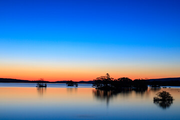 大沼国定公園夜明けの大沼