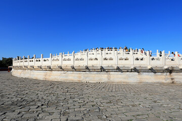 Hanbai jade rock railing in the temple of Heaven Park, Beijing, China