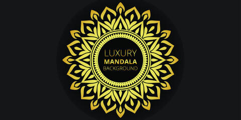 Fototapeta na wymiar Creative Luxury Islamic Mandala Background Template Design.