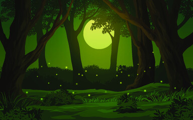 Fototapeta premium forest in night