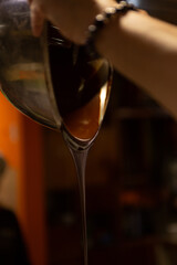 Pouring Hot Mixed Chocolate