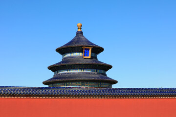 Chinese classical architectural landscape in the temple of heaven, Beijing