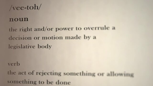 Veto Definition