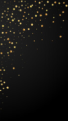 Gold stars random luxury sparkling confetti. Scatt