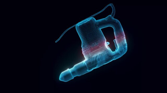 perforator hologram Rotating. High quality 4k footage