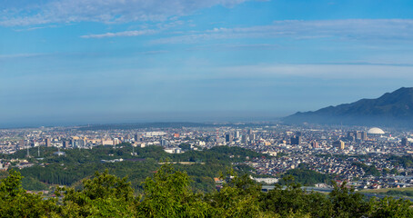 島根県の三本松公園から見る出雲市内