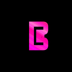 B letter logo design on black background