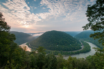 New River view at dawn